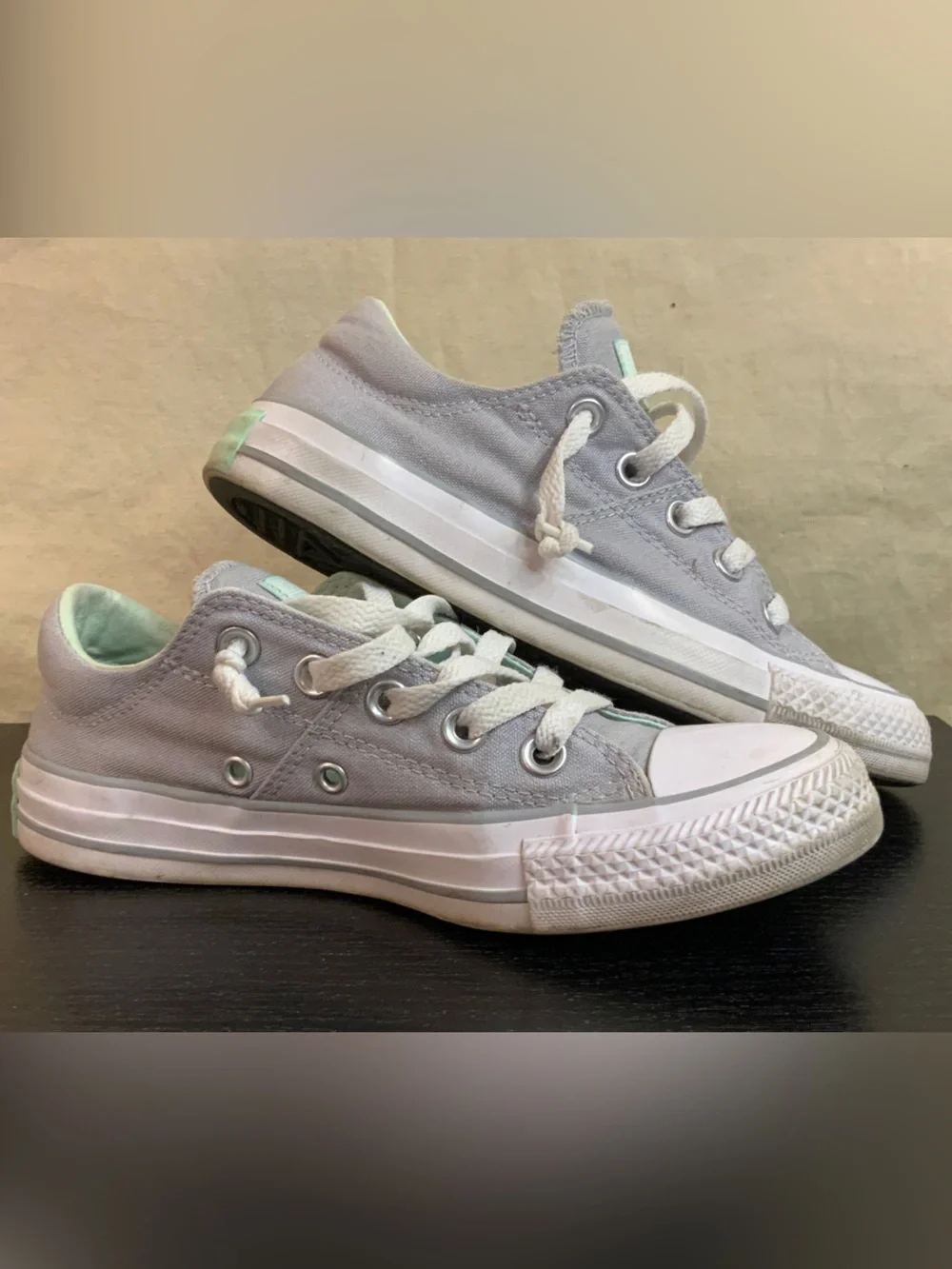 Converse Light Gray Low Top Sneakers